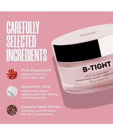 MALYS B-TIGHT Lift and Firm Booty Mask - Cellulite Reduction with Hyaluronic Acid, Guarana Extract, Pink Pepperslim - Buy Online on GoSupps.com