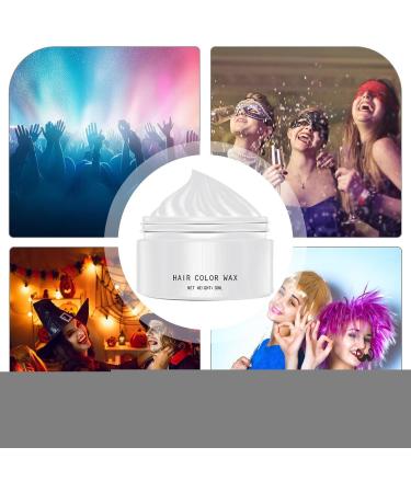 Hair Color Wax 30 ml Temporary Hair Color Washable Color Styling Paste for Women Teens Children Party Carnival Halloween Cosplay White A - Buy Online on GoSupps.com