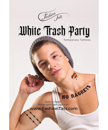 White Trash Party We're The Millers Temporary Tattoos | Halloween Costume Tattoo Kit | Skin-Safe & Removable | MADE IN USA - Buy Online on GoSupps.com