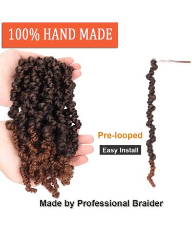 Pre-twisted Spring Twist Crochet Hair Short Curly Braids 8 inch (Pack of 4) T30 - Synthetic Hair Extensions - Buy Online on GoSupps.com