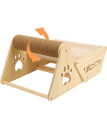 Yiotl Cat Hammock with Scratching Post - Elevated Sleeping Bed and Sisal Scratching Toy for Indoor Cats - Buy Online on GoSupps.com