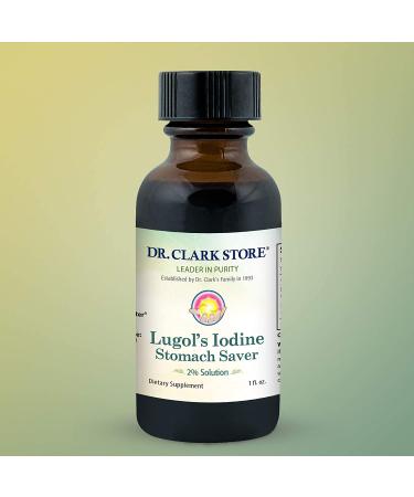 Dr. Clark Lugols Iodine 2% Solution - Natural Stomach Relief - 1 fl. Oz with Dropper - Buy Online on GoSupps.com