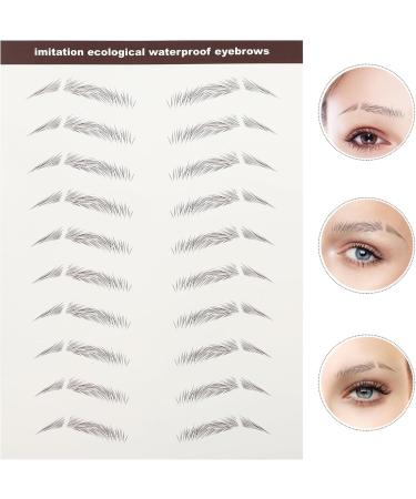 Beavorty 30 pcs eyebrow stickers makeup stickers tattoo eyebrow Temporary Brow Tattoos tool cosmetic 4d 1 count (Pack of 1) Brownx5pcs - Buy Online on GoSupps.com