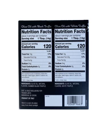 Trader Joe's Truffle Oil Duo - Black & White Truffle Infused Olive Oil - Buy Online on GoSupps.com