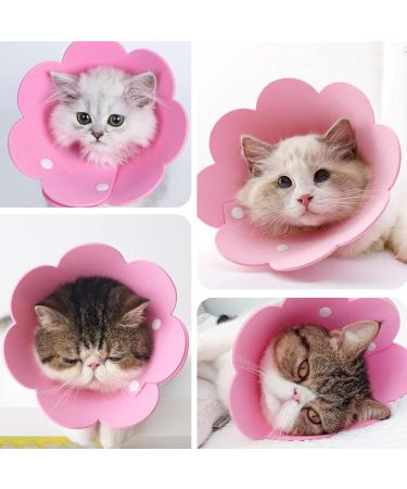 2 Piece Adjustable Cat Collar & Neck Rope - Post-Surgery Recovery Cone for Puppies & Small Dogs (Pink L) | A-Rosa International Shipping - Buy Online on GoSupps.com