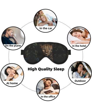 Leopard Print Unisex Sleep Eye Mask - Soft Comfort Eye Shade for Travel Yoga & Shift Work - Buy Online on GoSupps.com