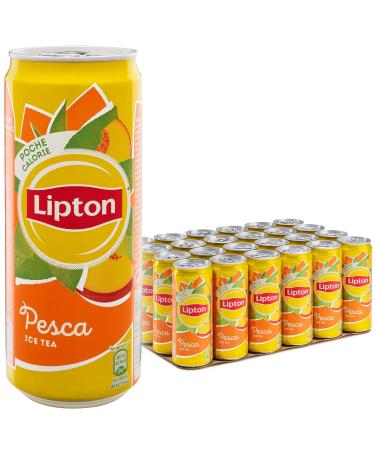 Lipton Lipton Ice Tea Peach Gusto Cold Tea Pocket Calories with Stevia Sleek Format 24 x 0.33 L
