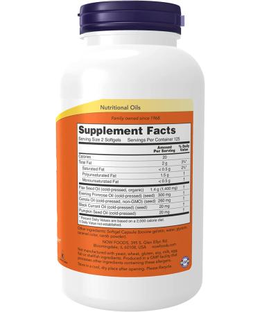 Now Foods Super Omega 3-6-9 1000 mg - 250 Softgels | Heart Health & Omega Fatty Acids - Buy Online on GoSupps.com