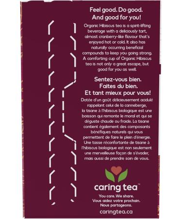 NOW Caring Tea Organic Hibiscus Tea Premium Unbleached Tea Bags with our no-staples design 24 Count - Buy Online on GoSupps.com