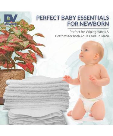 25 Bamboo Reusable Baby Wipes - Natural Thread Face & Hand Wipes with Laundry Bag - Buy Online on GoSupps.com