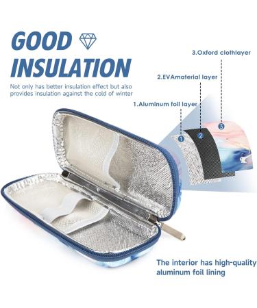 YOUSHARES Insulin Cooler Travel Case - Small EVA Diabetic Organizer with Ice Pack - Portable Medication Cooling Bag for Insulation - Epi Pen Carrying Bag - Quicksand Powder - Buy Online on GoSupps.com