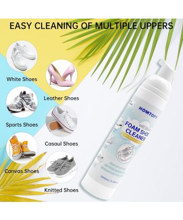 MEIEGOU Shoe Cleaning Kit Shoe Cleaner(with Brush Towel and Sponge) White Trainer Cleaner for sports leather and casual shoes Shoe Whitener- 100ml - Buy Online on GoSupps.com