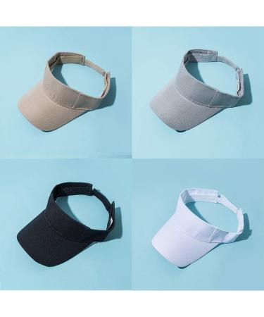 Trounistro 4 Pack Sun Sports Visor Hats - Adjustable Summer Cotton Cap - Pack of 4 - Buy Online on GoSupps.com