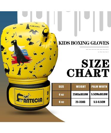 Shop Fantecia 6 oz Kids Boxing Gloves - Ideal for Ages 3-8 | Youth Kickboxing Training Gloves for Punching Bags - Buy Online on GoSupps.com