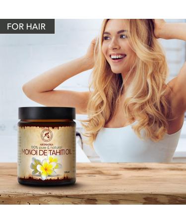 AROMATIKA Monoi de Tahiti Carrier Oil 3.4 Fl Oz - Pure Cold Pressed Base Oil for Essential Oils - Face & Body Care - Massage - 3.5 Fl Oz - Buy Online on GoSupps.com