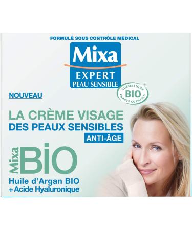 Mixa BIO - Anti-Aging Face Cream for Sensitive Skin - 50 ml - Pack of 2 - Buy Online on GoSupps.com