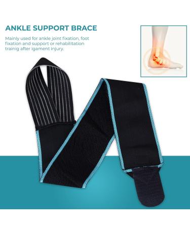 Adjustable Compression Ankle Support Brace for Men & Women - Injury Recovery, Plantar Fasciitis, Achilles Tendonitis - 1PC (Black-Blue) - Buy Online on GoSupps.com