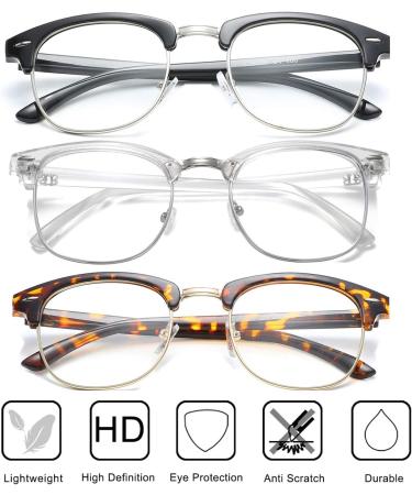 2 Pack Blue Light Blocking Glasses Anti Blue Light Gaming Glasses Retro Fashion Frame Non-Prescription Lens Anti Fatigue Headache Computer Screen Glasses for Women and Men Unisex Round Glasses a1 black+white+flower - Buy Online on GoSupps.com