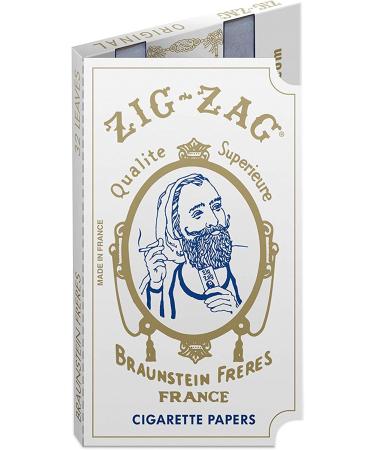 ZIG-ZAG Rolling Papers Original White 70mm Natural Gum Arabic - Pack of 6 (32 Papers per Booklet, 32 Count) - Buy Online on GoSupps.com