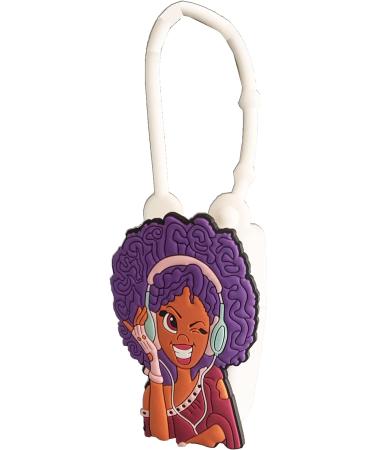 Cute Afro Girl Hand Sanitizer Holder | Black Girl Magic PVC Holder for Backpack | 1 oz Bottle Case - Buy Online on GoSupps.com