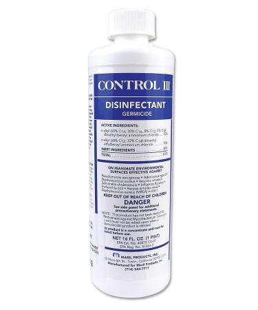 Control LLL Concentrate Disinfectant Germicide 16oz EPA Registered Non-Toxic Hospital-Home Care & Non-Medical Laundry Industrial/Commercial Grade. (1)