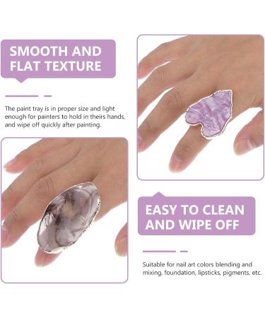 SEWACC Palette de Nail Art Bague 6 Pi ces pour Vernis Ongles Plateau M langeur Portable en R sine Ambre pour Manucure Professionnelle et Usage Personnel - Buy Online on GoSupps.com
