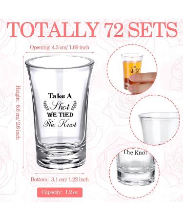 Zubebe 72 Pieces 'We Tied the Knot' Acrylic Shot Glasses for Wedding Guests - Bridal Party Favors (9 Styles) - Buy Online on GoSupps.com