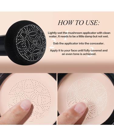 Mushroom Head Air Cushion BB Cream | Long-Lasting Concealer & Brightening CC Foundation | Natural Makeup Base Primer - 1 ml (1 Pack) - Buy Online on GoSupps.com
