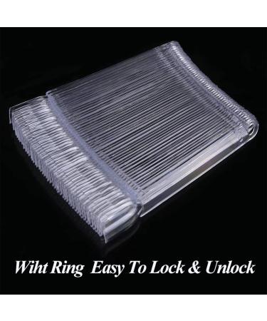 100 Pieces Nail Tips Display Swatches - Transparent Nail Art Tips for Nail Salon Exercises & Polish Display Ring - Buy Online on GoSupps.com