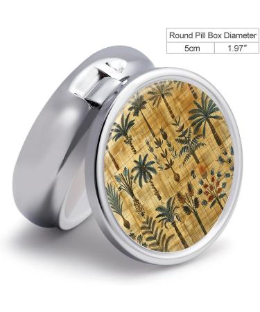 Travel Pill Box Organizer - 3 Compartment with Plant Patterns - Portable Medicine Case for Purse & Pocket - Buy Online on GoSupps.com