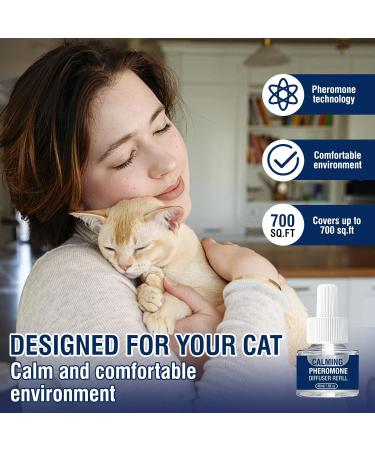 Pheromone Cat Calming Socket - 3x48ml Refills for Stress Relief & Relaxation | Anti-Stress Solution for Cats - Buy Online on GoSupps.com