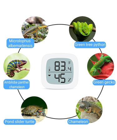 Reptilie Thermometer Aggforl LCD - High-Precision Digital Terrarium Hygrometer for Reptiles | Versatile Use in Office Kitchen Incubator & Greenhouse - Buy Online on GoSupps.com