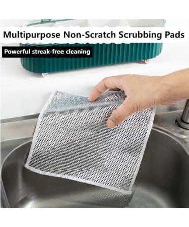 Multipurpose Wire Dishwashing Rags for Wet and Dry Multifunctional Non-Scratch Wire Dishcloth Double Stainless Steel Scrubber All-Purpose Wire Dishwashing Rag Remove Stubborn Stains (10pcs) - Buy Online on GoSupps.com