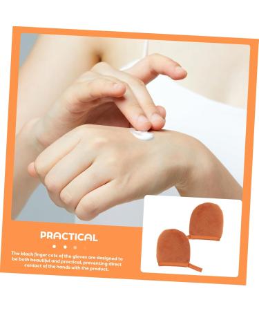  TOVINANNA 2 Pieces Lotion Applying Glove Applicator for Self Tanning Glove Sun Adult Tanning Aids Tanning Gloves Self Tanner Plush Brown - Buy Online on GoSupps.com