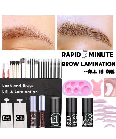 Lash Lift Brow Lamination Kit - DIY Eyelash & Eyebrow Perming at Home or Salon - 6 Weeks of Voluminous Eyes - 15 Applications - 10ml Airless Pump - Buy Online on GoSupps.com