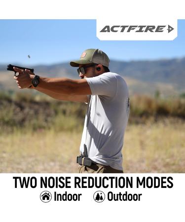 ACT FIRE Electronic Shooting Earplugs with Charging Case - NRR 26dB Hearing Protection for Shooting, Hunting, Range - Buy Online on GoSupps.com