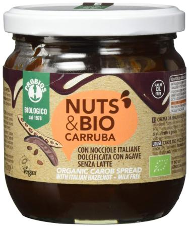Probios Nuts & Carob P te Tartiner la Caroube sans Sucre et sans Produits Laitier Bio 400 g