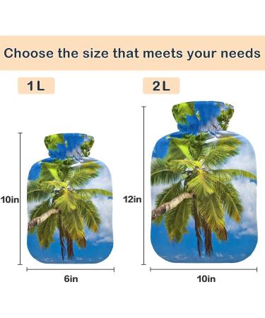 Buy Naanle 2L Hot Water Bottle with Cover - Sea Beach Palm Design for Menstrual Cramps & Pain Relief | Heat & Cold Therapy - Buy Online on GoSupps.com