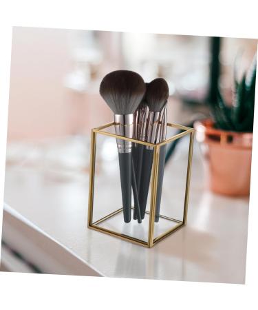 PopetPop Clear Make-Up Brush Organizer - Gold Cat Design for Travel & Desk | 2 in 1 Cup Holder - Buy Online on GoSupps.com