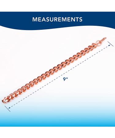Apex Copper Bracelet Wide Link Size 9 - Burnished Copper | Folk Remedy for Joint Pain & Arthritis Relief | One Size Fits All - Buy Online on GoSupps.com