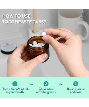 Buy Gaia Guy NanoMint Fluoride Free Toothpaste Tablets | Eco-Friendly Remineralizing nHA Toothpaste in Glass Jar | 62 Tabs - International Shipping Available - Buy Online on GoSupps.com