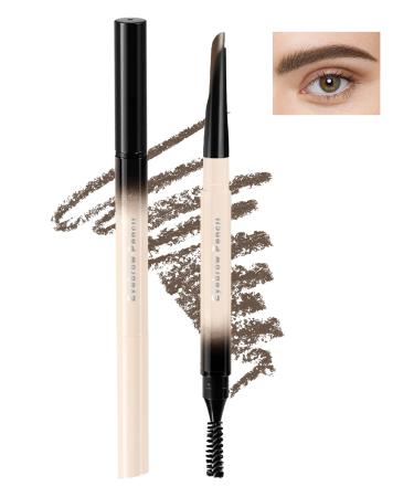 Light Brown Waterproof Eyebrow Pencil Angled Tip Sculpting Retractable Eyebrow Pencil Double Headed Brow Pencil with Spoolie Brush Smooth and Non-Clumping Long Lasting Eye Brow Makeup for Women-03 03 Light Brown