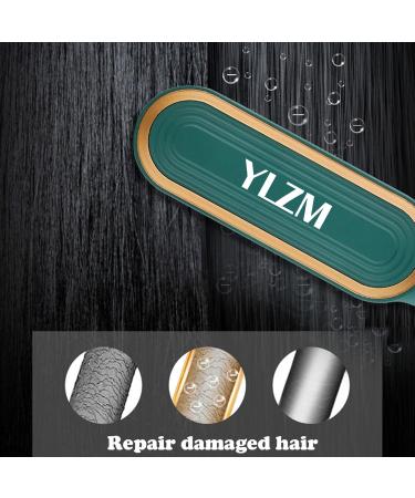 Hair Straightener Brush with 31 Temp Settings Ionic Ceramic Hot Comb LCD Display Curling Comb (Green) for Effortless Styling - Buy Online on GoSupps.com