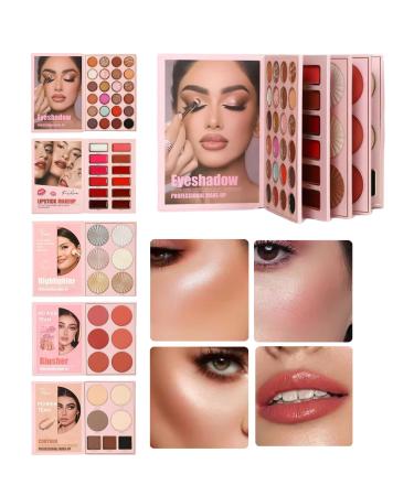 Zankie Makeup Palette - High Pigmentation Fusible Glitter Lip and Eye Color Makeup Palette | For Women and Teens Birthday Christmas Party Wedding Outings