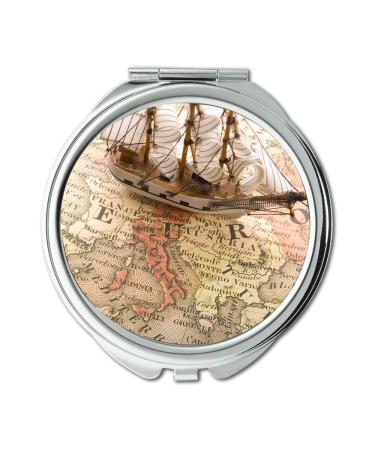 Mirror Travel Mirror Map Wallpaper map of africa Pocket Mirror portable mirror