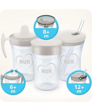 NUK Magic Cup Sippy Cup | 360 Anti-Spill Rim | BPA-Free | 230ml | Blue Cat | 8+ Months | Leak-Proof | 1 Count - Buy Online on GoSupps.com