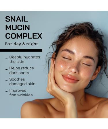 Snail Mucin Serum - Advanced 96% Essence with Hyaluronic Acid & Centella | Hydrating & Moisturising Face Serum - 3.38 Fl. oz | Cruelty Free Skincare for Women - Buy Online on GoSupps.com