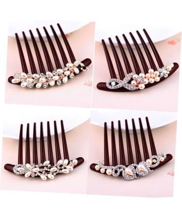 Angoily Hair Comb Different Occasions Unique Design Hair Clip Comb No Peculiar Smell Durable French Side Combs Thick Hair Girls Hair Styling Fine Craft Vintage Women's Rhinestone - Buy Online on GoSupps.com
