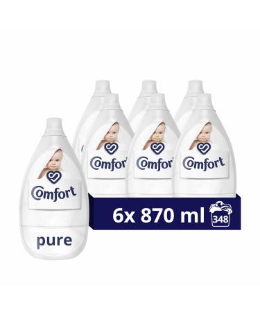 Comfort Pure Ultra-Concentrated Fabric Conditioner dermatologically tested gentle next to sensitive skin 6x 870 ml (348 washes) 6x870 ml