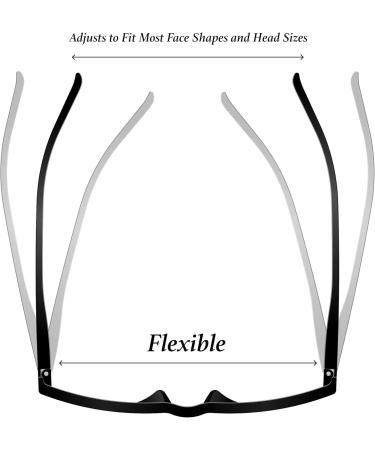 Buy 4-Pack Matte Finish Computer Readers | Blue Light Blocking & Scratch Resistant Reading Glasses (0.0 Diopters) - International Shipping Available - Buy Online on GoSupps.com